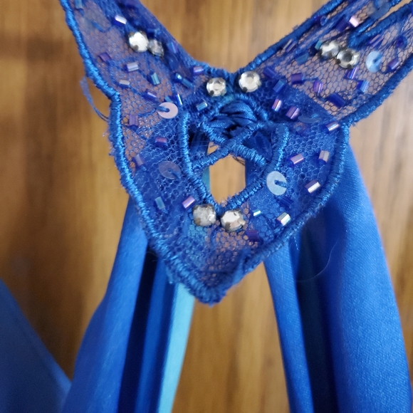 Gorgeous Blue Ombre Prom Dress with Beading - Picture 4 of 4